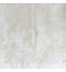 White color traditional designs circles rangoli scales deya zigzag circle lines main curtain